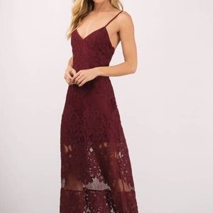 Tobi XS maroon maxi dress!